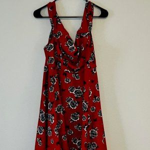 Red Floral Dress